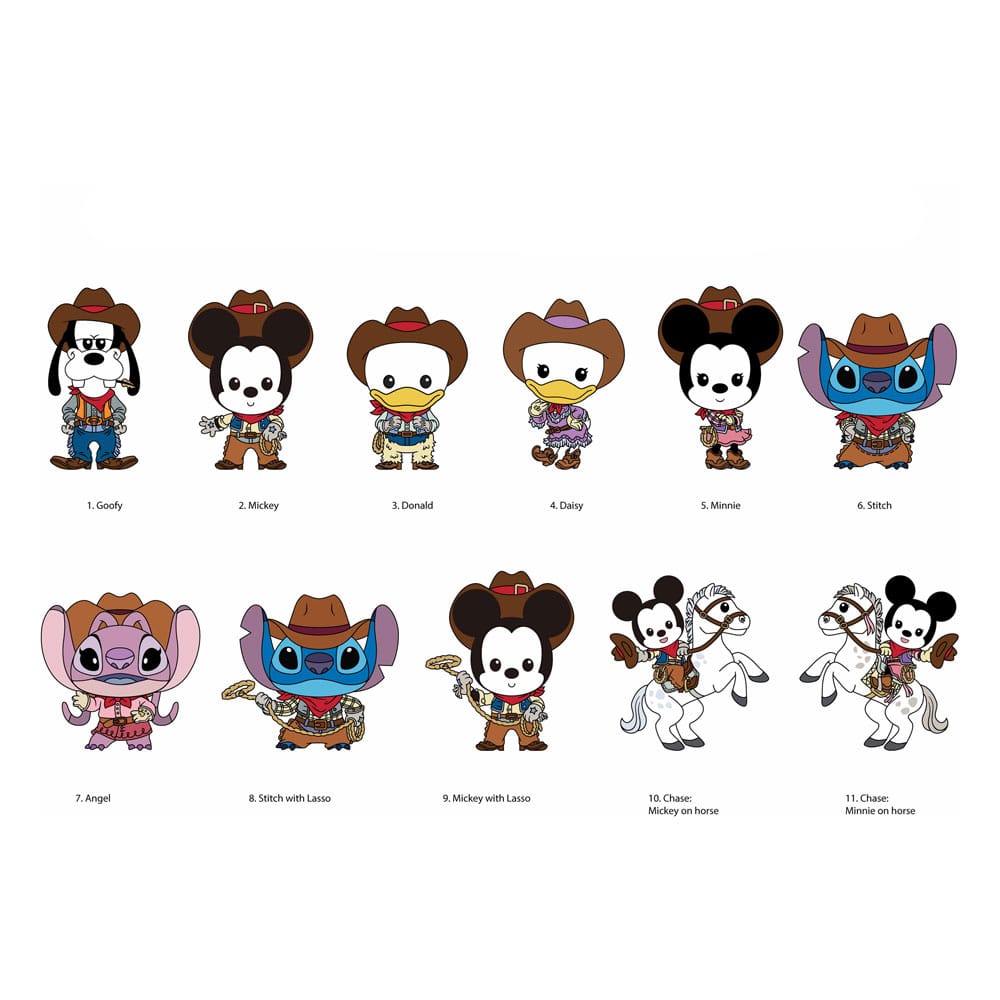 Disney Classic Western 3D PVC-Taschenanhänger Series 72 Display (24) Image