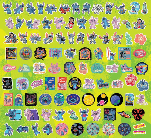 Lilo & Stitch Sticker-Set 100 Stück Stitch Sortiment (20) Image 1
