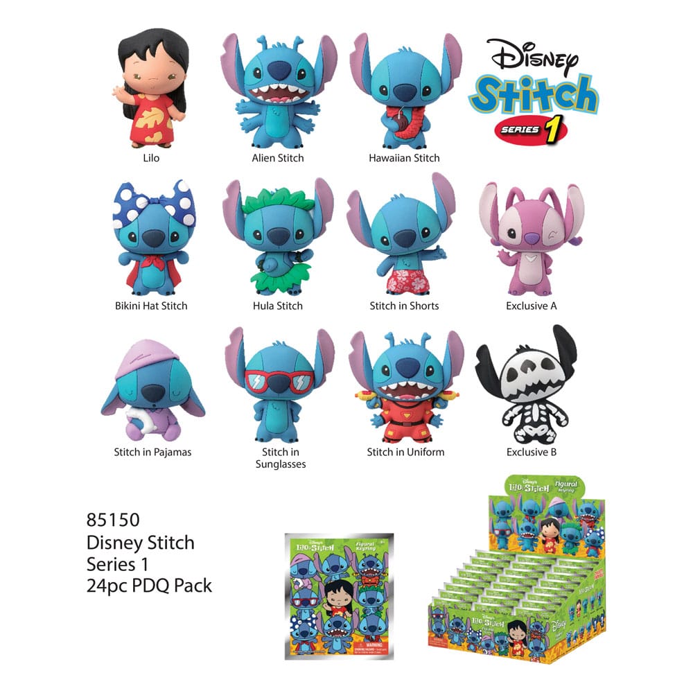Lilo & Stitch 3D PVC-Taschenanhänger Serie 1 Display (24) Image