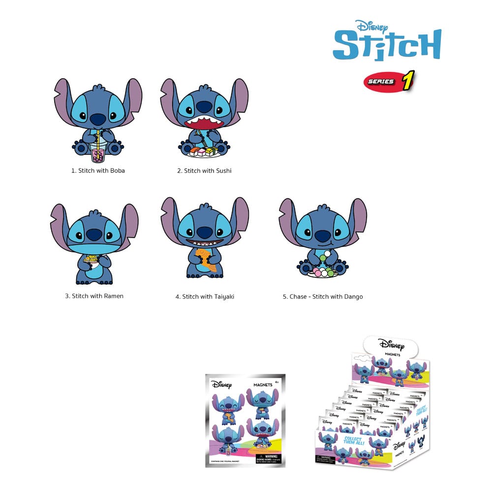 Lilo & Stitch Relief-Magnete Stitch Series 1 Display (12) Image