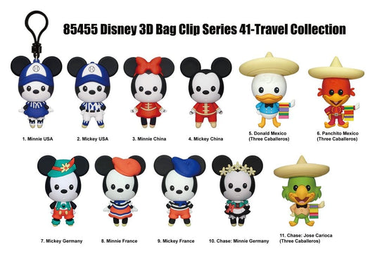 Mickey & Minnie Around the World 3D PVC-Taschenanhänger Serie 1 Blind Bag Display (24) Image 2