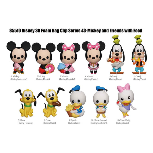 Mickey & Friends 3D PVC-Taschenanhänger Mickey & Friends with Food Series 43 Display (24) Image 1