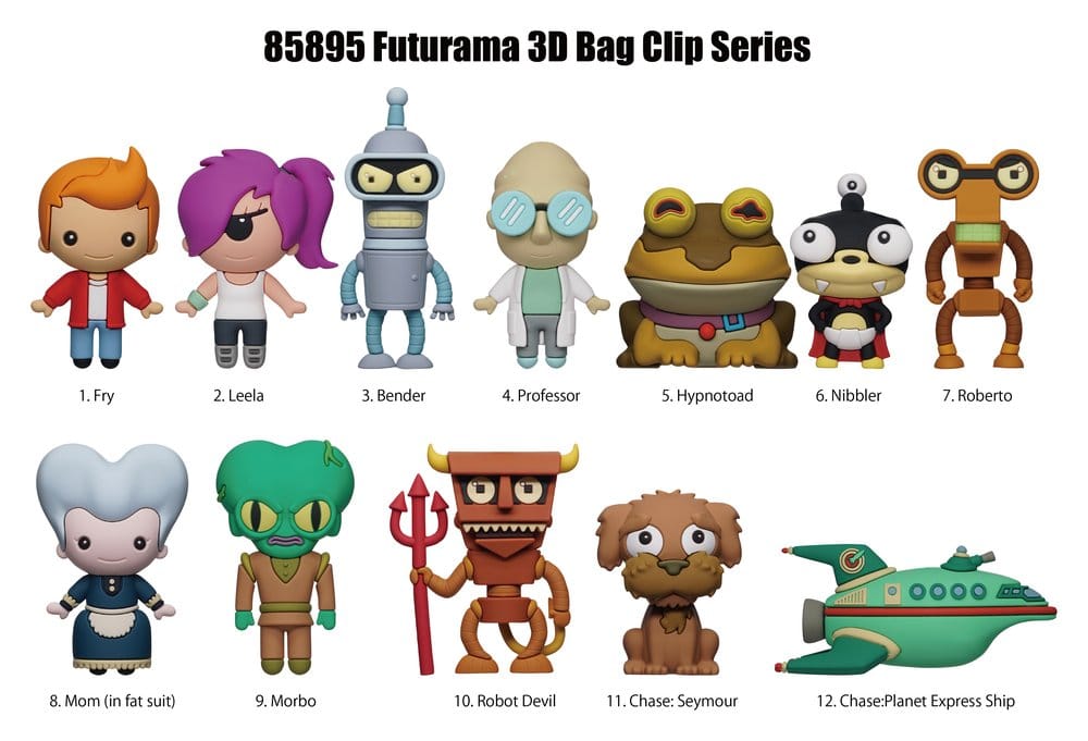 Futurama 3D PVC-Taschenanhänger Series 1 Display (24) Image 3
