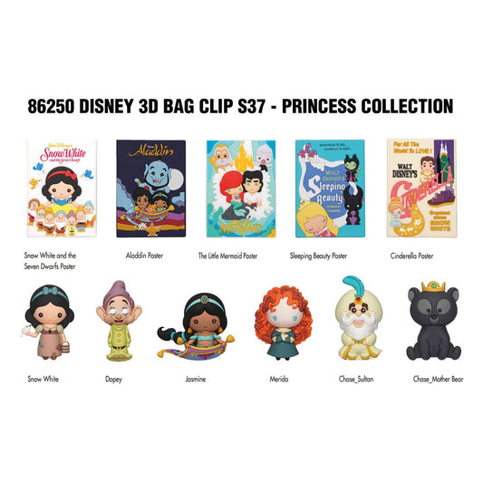 Disney 3D PVC-Taschenanhänger Ultimate Princess Series 37 Display (24) Image 2