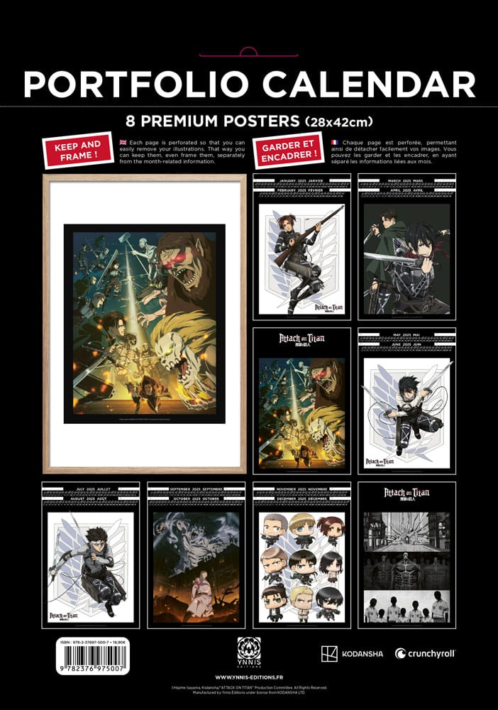 Attack on Titan Portfolio Kalender 2025 *Englische Version* Image 2