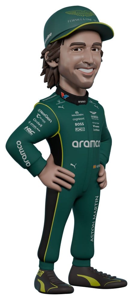 Formel 1 Minix Figur Fernando Alonso (Aston Martin) 12 cm Image 1