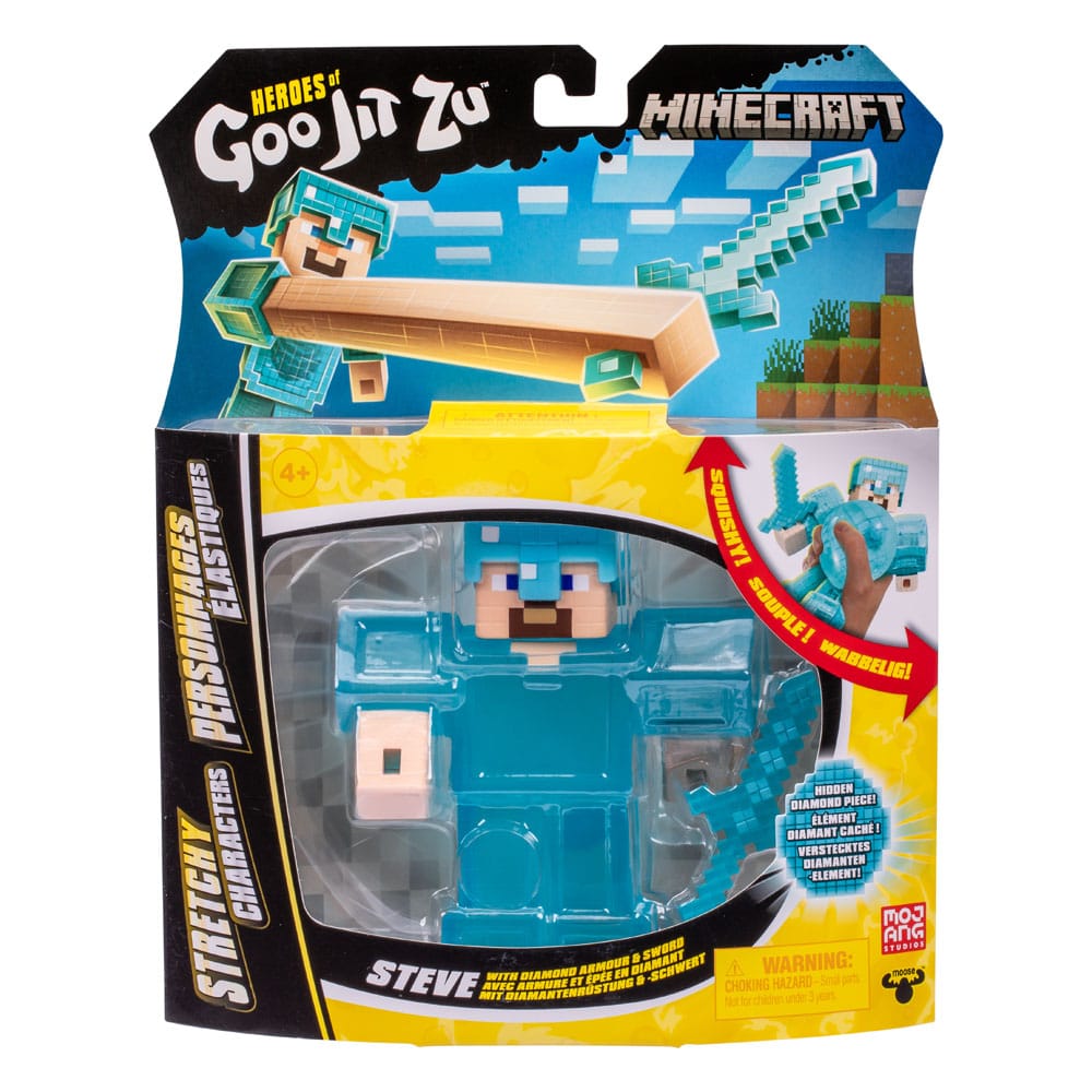 Minecraft Heroes of Goo Jit Zu Meteor Madness Dehnbare Figur Steve 12 cm Image 6