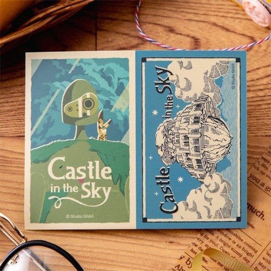 Das Schloss im Himmel Sticker Robot & Castle Laputa Retro Image