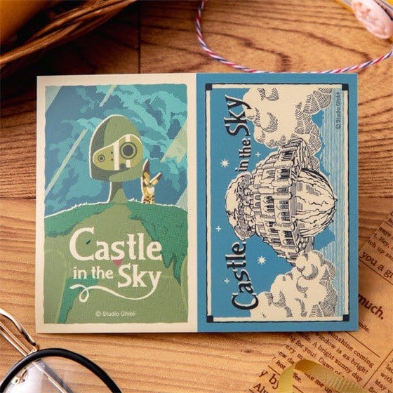 Das Schloss im Himmel Sticker Robot & Castle Laputa Retro Image