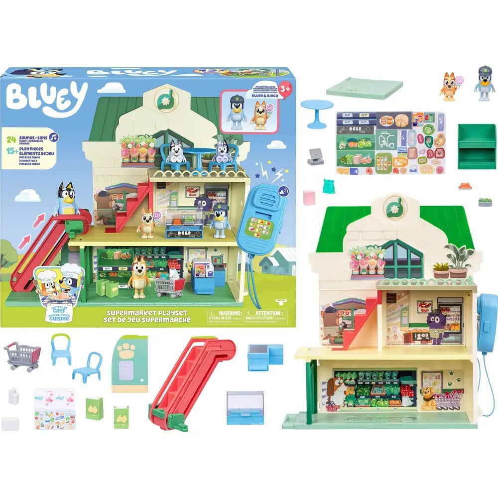 Bluey Minifiguren Spielset Bluey Let's Play Chef Supermarkt Image 14