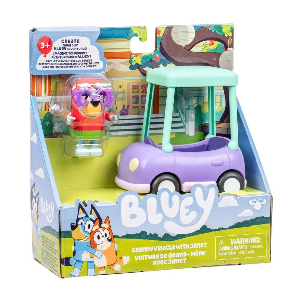 Bluey Minifiguren Spielset Janet & Oma Auto Image 2