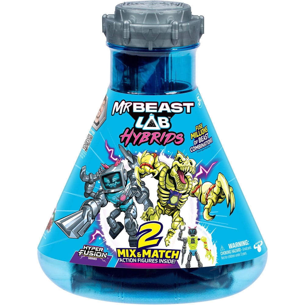 Mr. Beast Lab Hybrids Series 2 Minifiguren 2er-Pack Lab-Bot vs Gid Skeleton 11 cm Image 5
