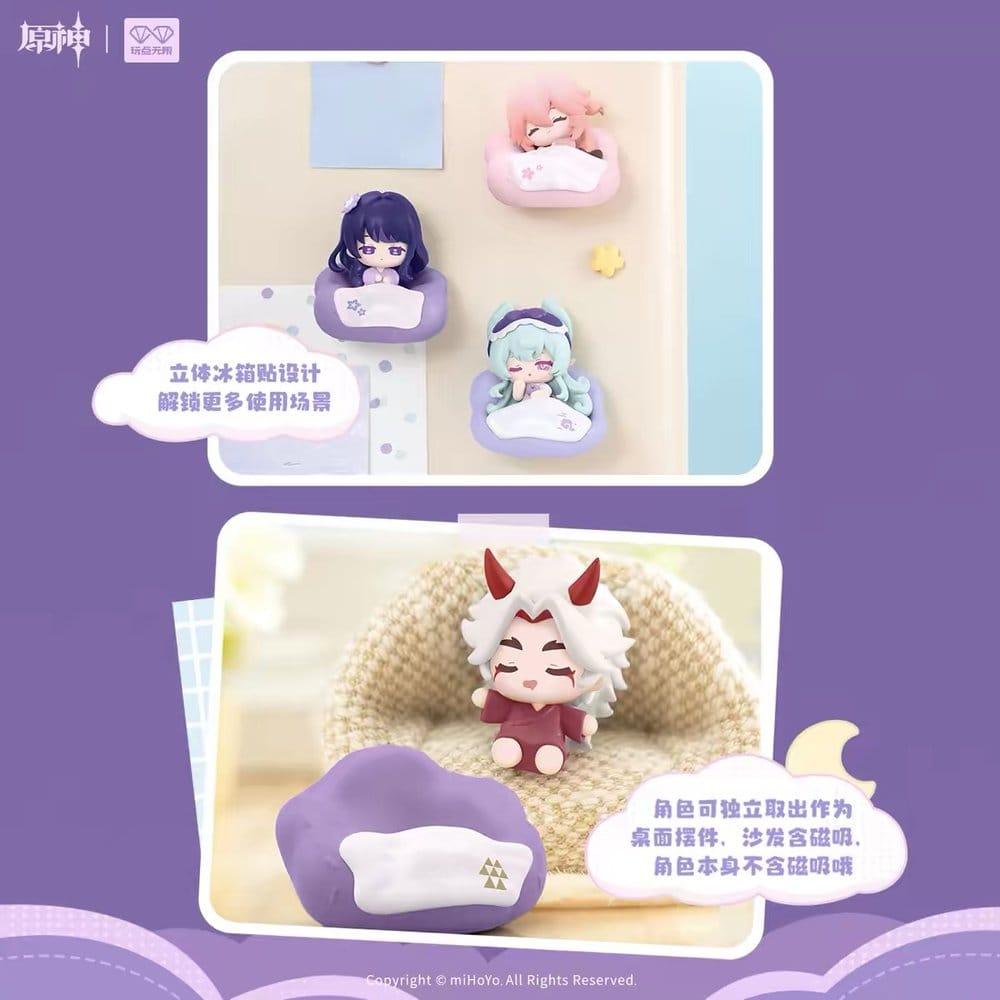 Genshin Impact 3D Magnet Cloud Pillow Dreamland Series 5 cm Blind Box Display (9) Image 3