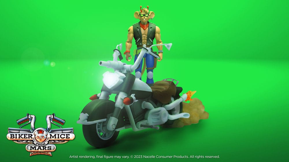 Biker Mice From Mars Fahrzeug Throttle's Martian Monster Bike 23 cm Image 3
