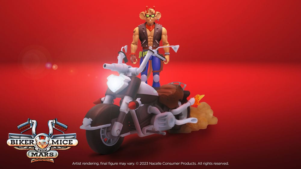 Biker Mice From Mars Fahrzeug Throttle's Martian Monster Bike 23 cm Image 5