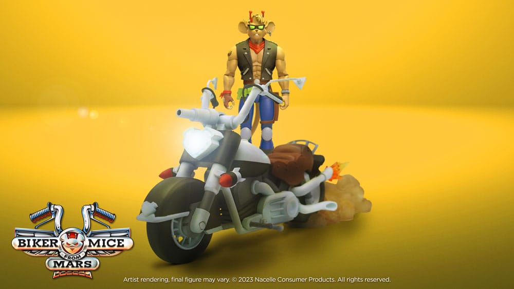 Biker Mice From Mars Fahrzeug Throttle's Martian Monster Bike 23 cm Image 6