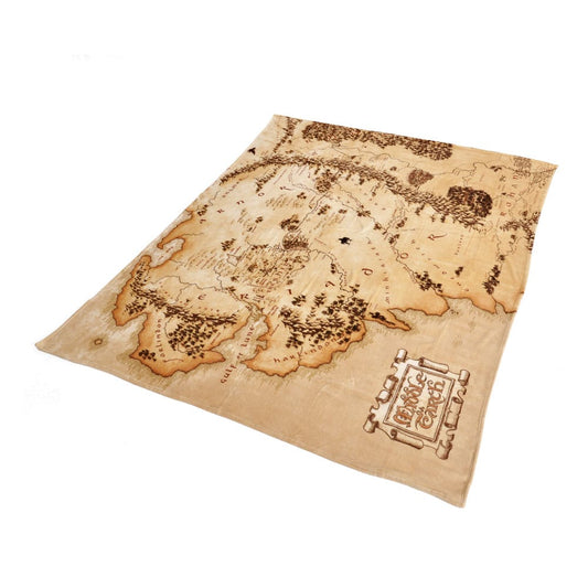 Herr der Ringe Kuschelige Fleecedecke Middleearth Map 180 x 200 cm Image