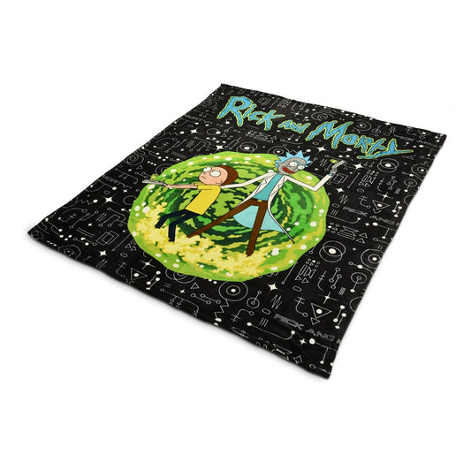 Rick and Morty Kuschelige Fleecedecke Portal 180 x 200 cm Image