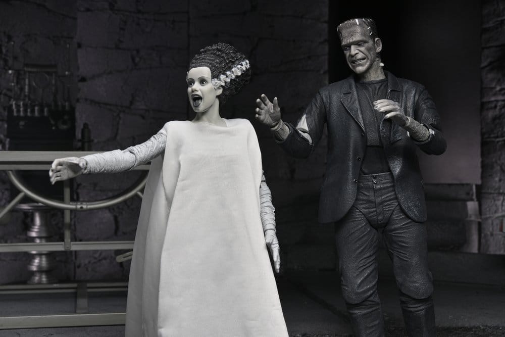 Universal Monsters Actionfiguren 2er-Pack Frankensteins Braut 90th Anniversary The Monster & His Mate (B&W) 18 cm Image 5