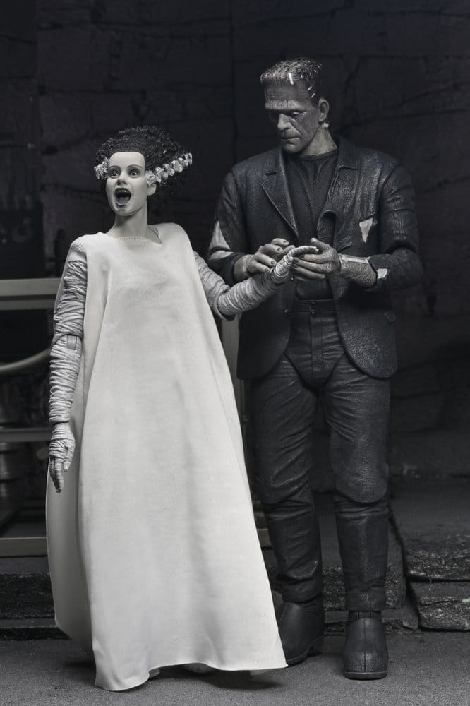 Universal Monsters Actionfiguren 2er-Pack Frankensteins Braut 90th Anniversary The Monster & His Mate (B&W) 18 cm Image 12
