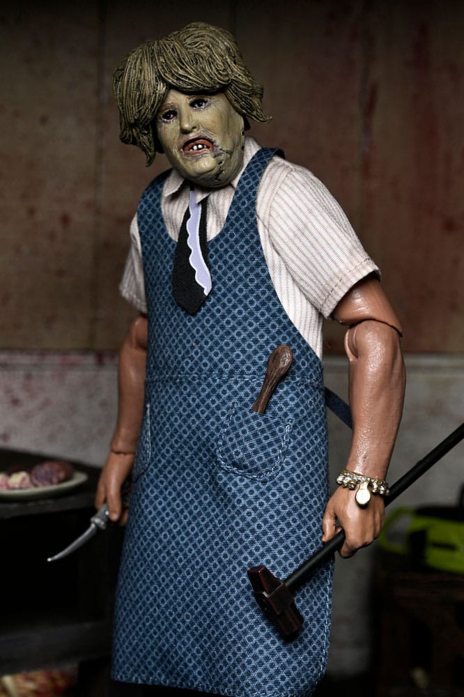 Texas Chainsaw Massacre Clothed Actionfigur Leatherface with Old Lady Mask 20 cm Image 7