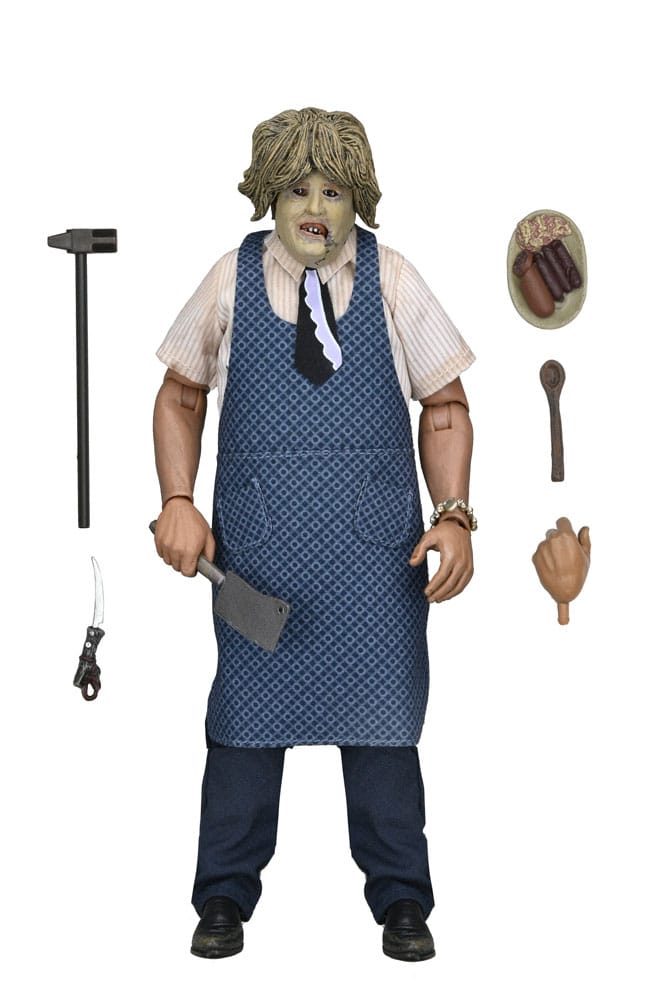 Texas Chainsaw Massacre Clothed Actionfigur Leatherface with Old Lady Mask 20 cm Image 10