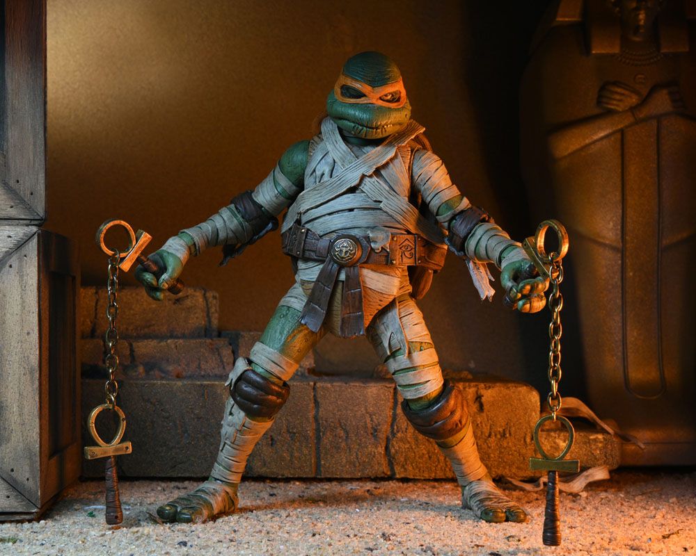 Universal Monsters x Teenage Mutant Ninja Turtles Actionfigur Ultimate Michelangelo as The Mummy 18 cm Image 12