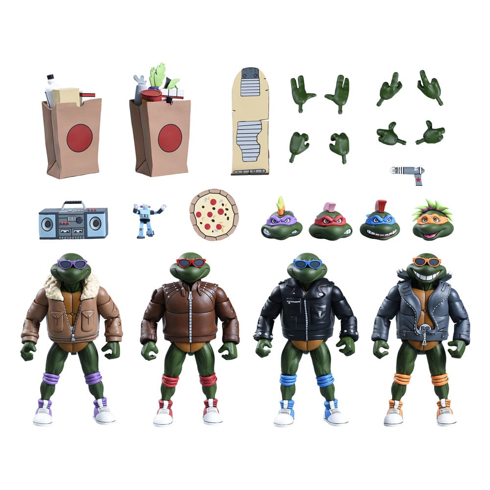 Teenage Mutant Ninja Turtles (Cartoon) Actionfiguren 4er-Pack Punk Turtles 18 cm Image 6