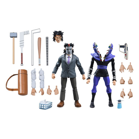 Teenage Mutant Ninja Turtles (Cartoon) Actionfiguren 2er-Pack Business Suit Casey Jones & Split Foot Soldier 18 cm Image 1