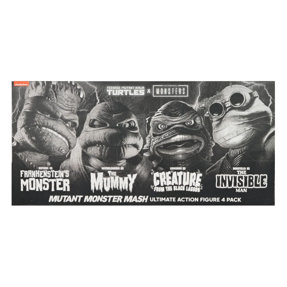 Universal Monsters x Teenage Mutant Ninja Turtles Actionfiguren 4er-Pack Turtles Black & White 18 cm Image 2