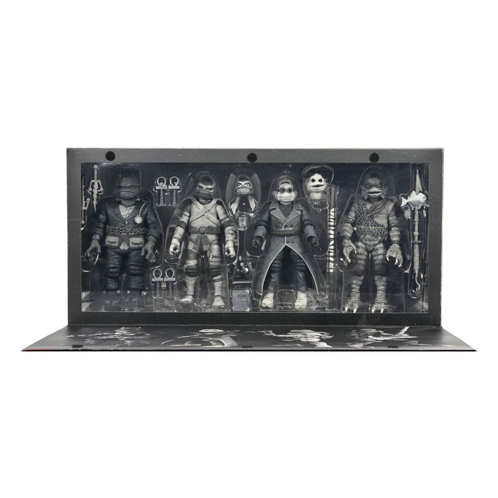 Universal Monsters x Teenage Mutant Ninja Turtles Actionfiguren 4er-Pack Turtles Black & White 18 cm Image 3