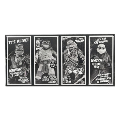 Universal Monsters x Teenage Mutant Ninja Turtles Actionfiguren 4er-Pack Turtles Black & White 18 cm Image 4