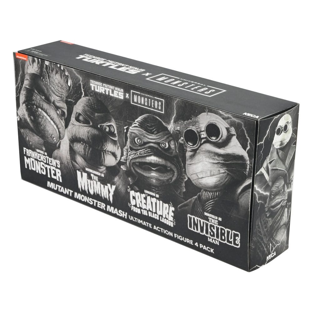 Universal Monsters x Teenage Mutant Ninja Turtles Actionfiguren 4er-Pack Turtles Black & White 18 cm Image 5