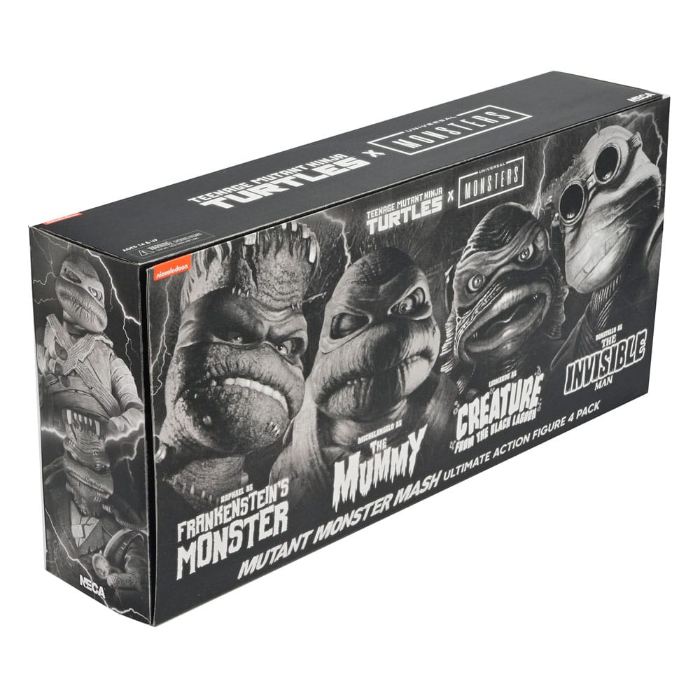 Universal Monsters x Teenage Mutant Ninja Turtles Actionfiguren 4er-Pack Turtles Black & White 18 cm Image 6