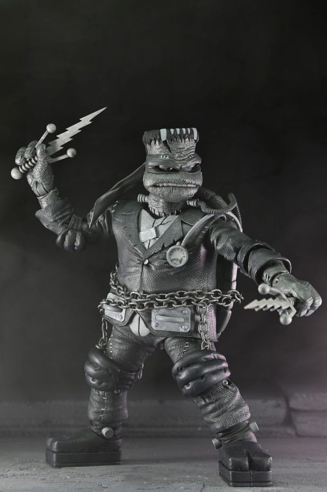 Universal Monsters x Teenage Mutant Ninja Turtles Actionfiguren 4er-Pack Turtles Black & White 18 cm Image 9