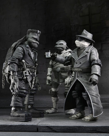 Universal Monsters x Teenage Mutant Ninja Turtles Actionfiguren 4er-Pack Turtles Black & White 18 cm Image 11