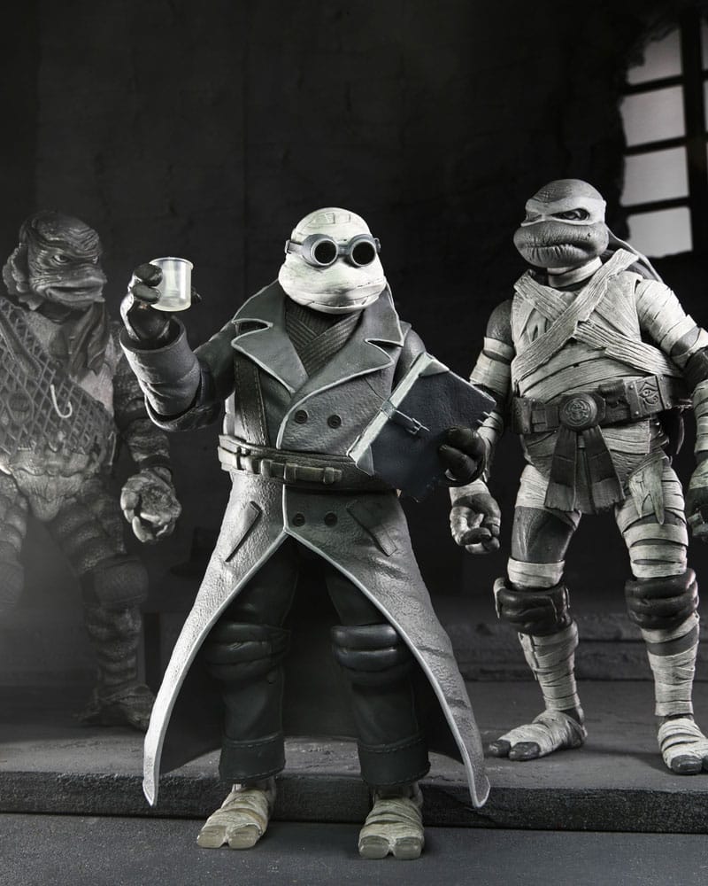 Universal Monsters x Teenage Mutant Ninja Turtles Actionfiguren 4er-Pack Turtles Black & White 18 cm Image 12