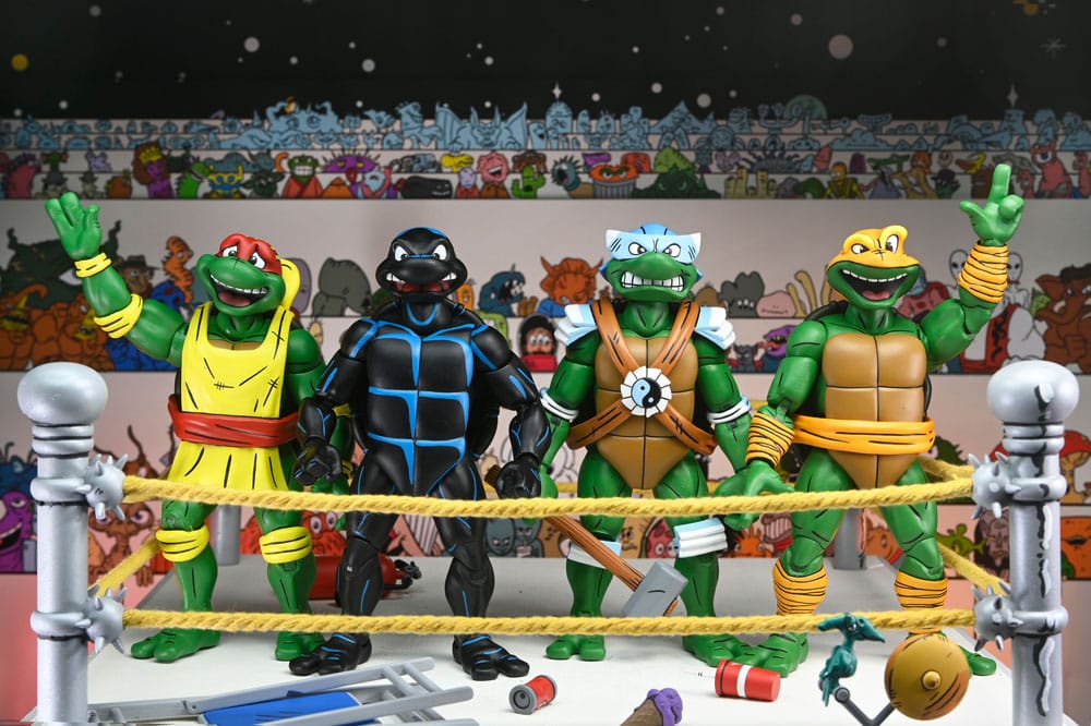 Teenage Mutant Ninja Turtles (Archie Comics) Actionfiguren 4er-Pack Stump Wrestling Turtles 18 cm Image 8