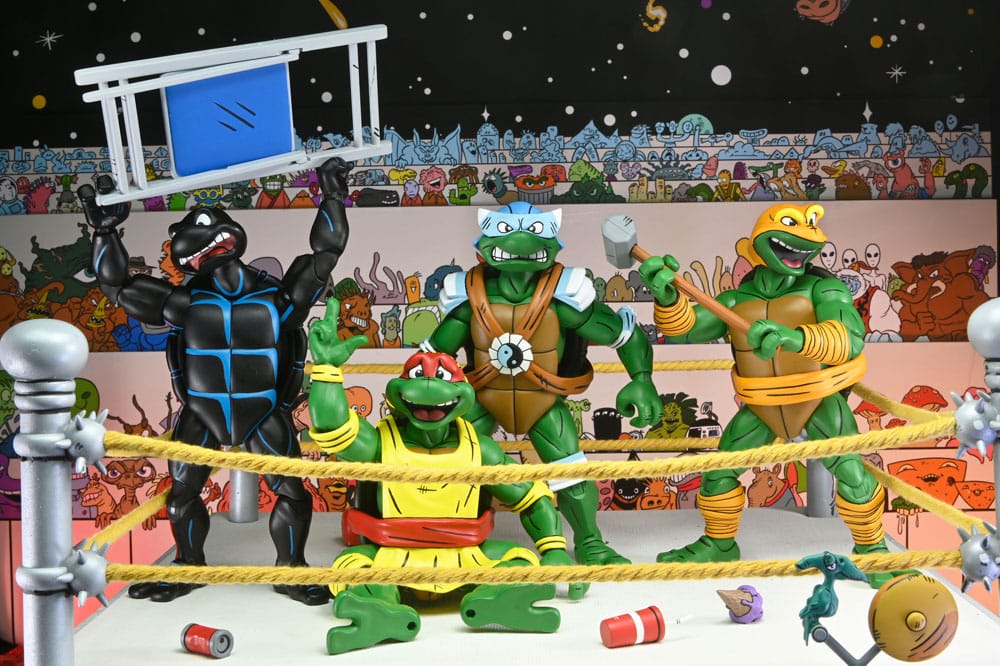 Teenage Mutant Ninja Turtles (Archie Comics) Actionfiguren 4er-Pack Stump Wrestling Turtles 18 cm Image 12