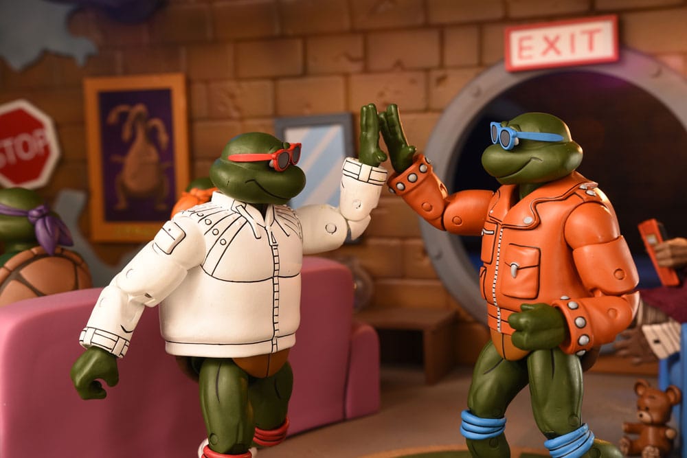 Teenage Mutant Ninja Turtles (Cartoon) Actionfigur Punk Leo and Punk Raph 2 Pack 18 cm Image 14