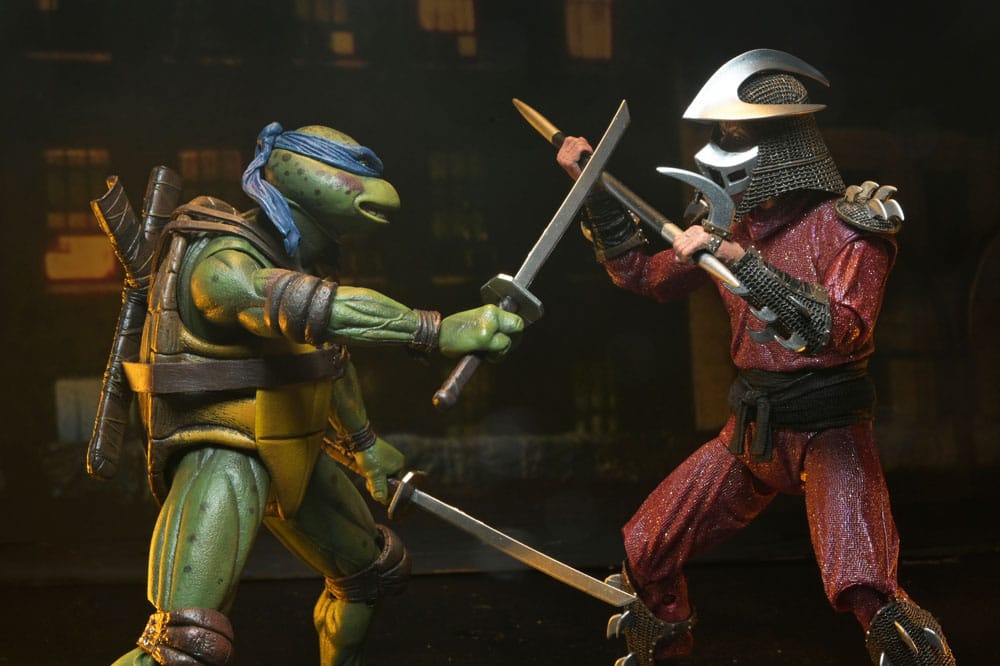 Teenage Mutant Ninja Turtles (1990 Movie) Actionfigur Roof Top Battle Shredder vs Leo 18 cm Image 12
