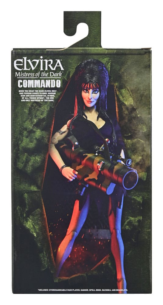 Elvira - Herrscherin der Dunkelheit Clothed Actionfigur Commando Elvira 20 cm Image 3