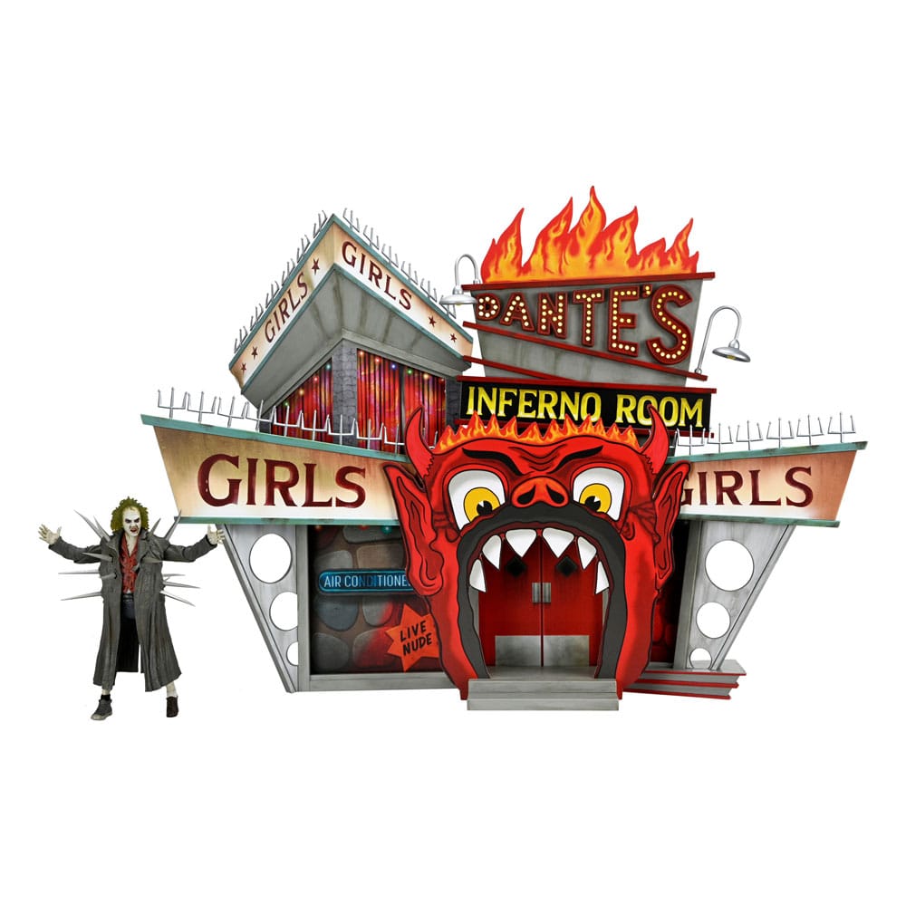 Beetlejuice (1988) Diorama Trenchcoat with Spikes Inferno Room Deluxe Set Image 1
