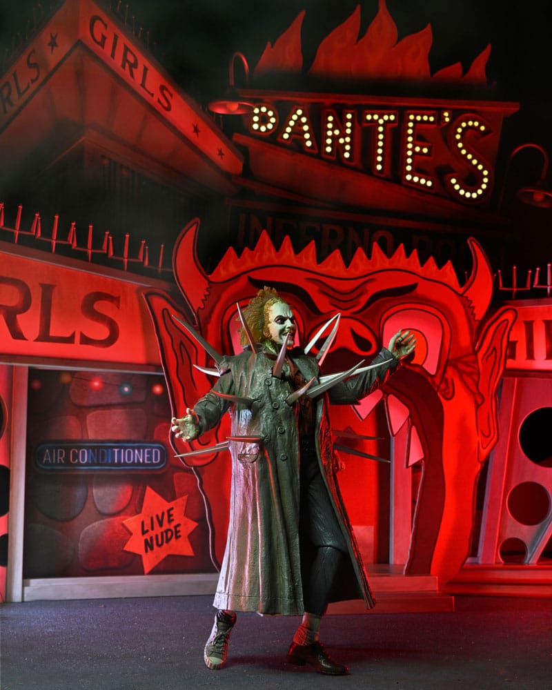 Beetlejuice (1988) Diorama Trenchcoat with Spikes Inferno Room Deluxe Set Image 3