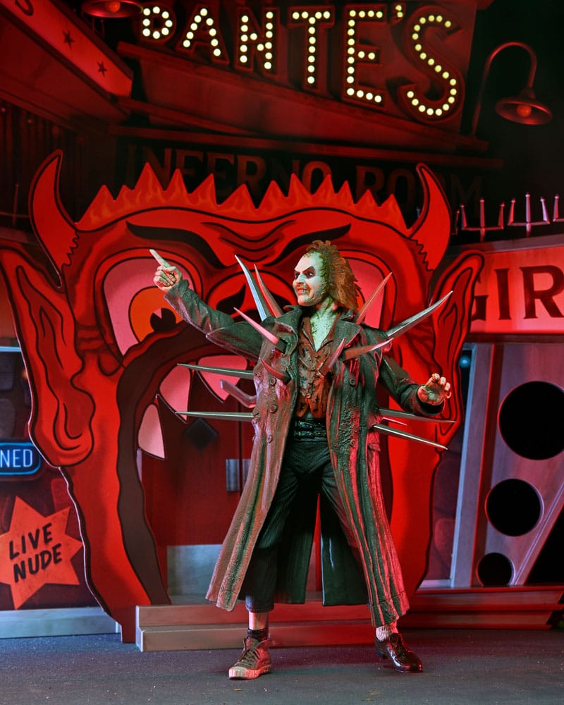 Beetlejuice (1988) Diorama Trenchcoat with Spikes Inferno Room Deluxe Set Image 8