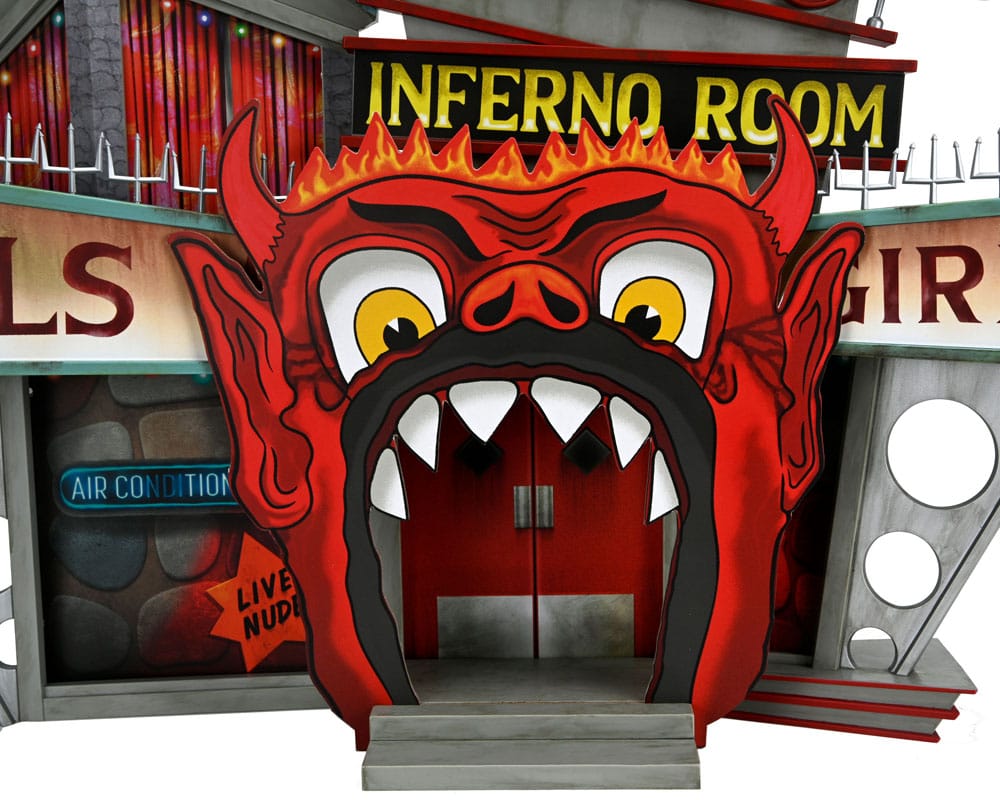 Beetlejuice (1988) Diorama Trenchcoat with Spikes Inferno Room Deluxe Set Image 9