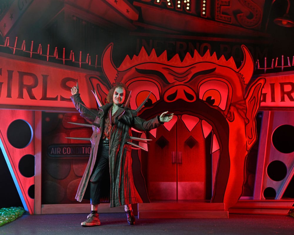 Beetlejuice (1988) Diorama Trenchcoat with Spikes Inferno Room Deluxe Set Image 12