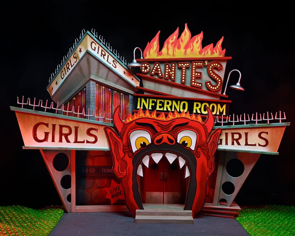 Beetlejuice (1988) Diorama Trenchcoat with Spikes Inferno Room Deluxe Set Image 14