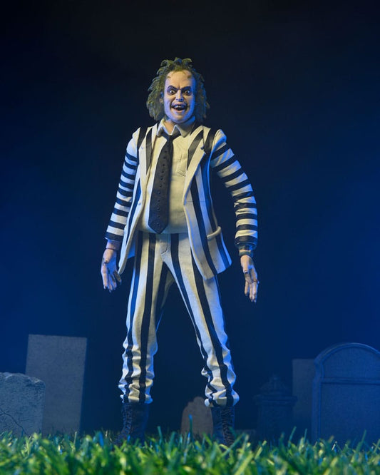 Beetlejuice 1988 Actionfigur Beetlejuice Black and White Striped Suit 18 cm Image 1