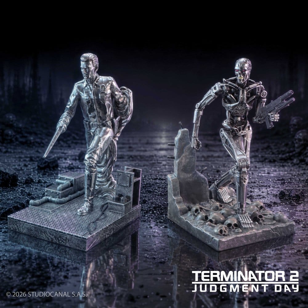 Terminator 2 Buchstützen T-1000 vs T-800 19 cm Image 6